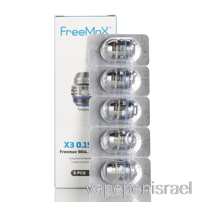 חד פעמי Vape Israel Freemax Maxluke 904l X סלילים חלופיים 0.15ohm 904l X3 סלילי רשת משולשת